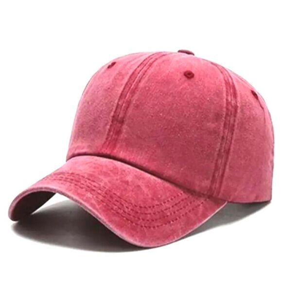Dark pink unisex ball hat - Picture 3 of 8